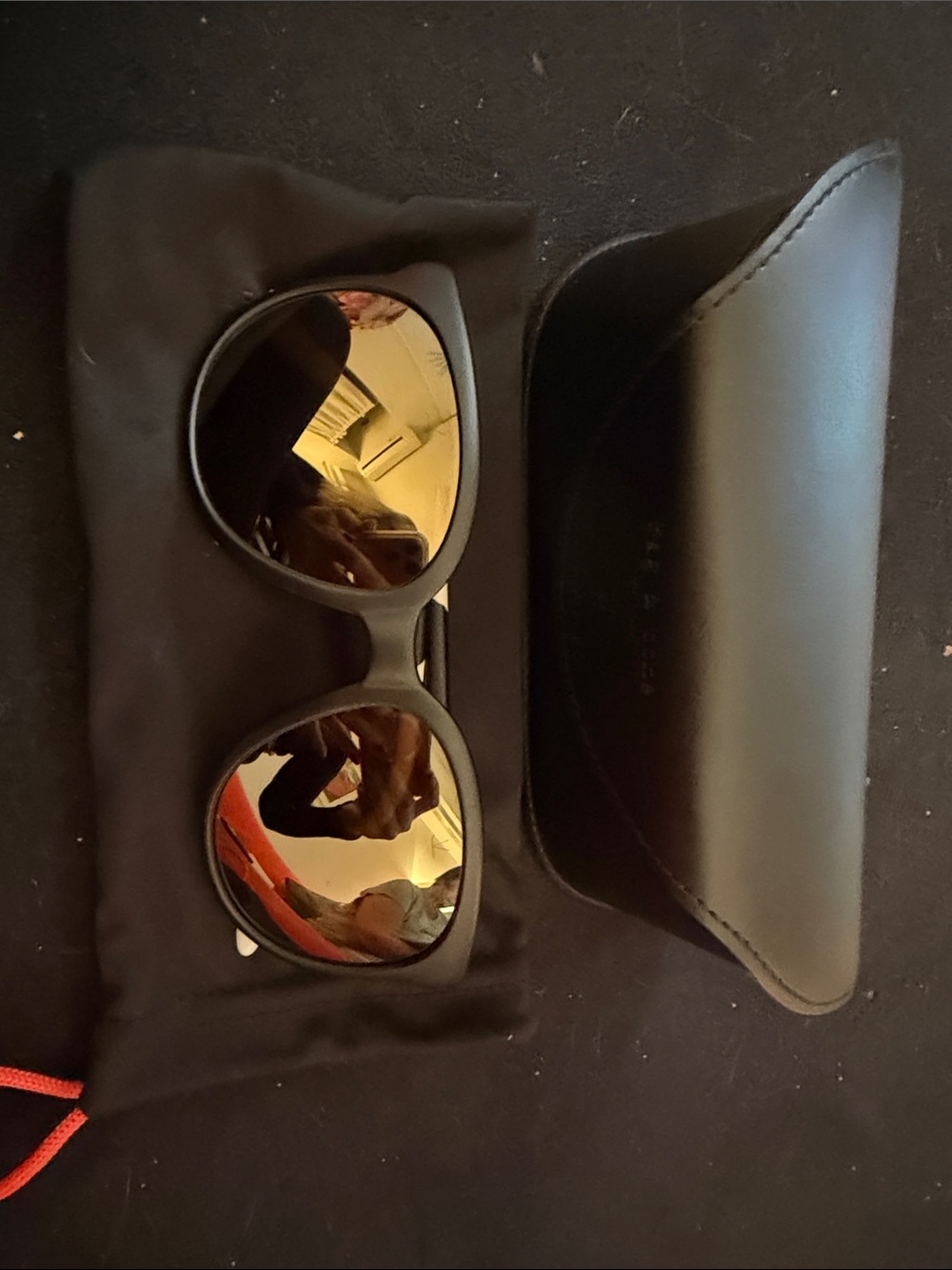 Men's Vuarnet for Rag & Bone Black Sunglasses with Gold Mirrored Lenses